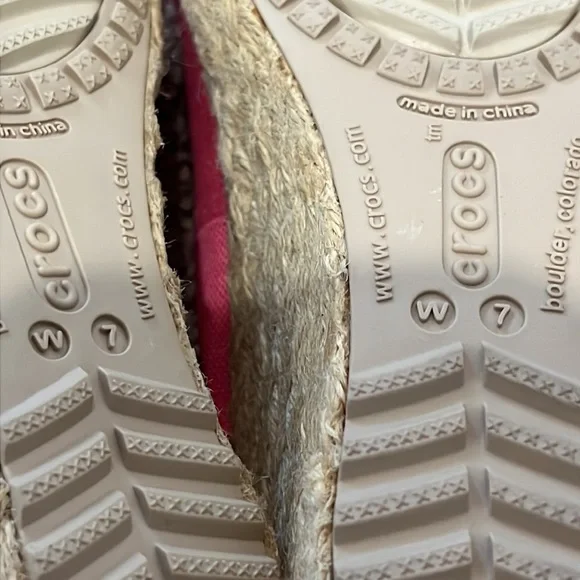 CROCS A-Leigh linen wedges - Picture 3 of 7